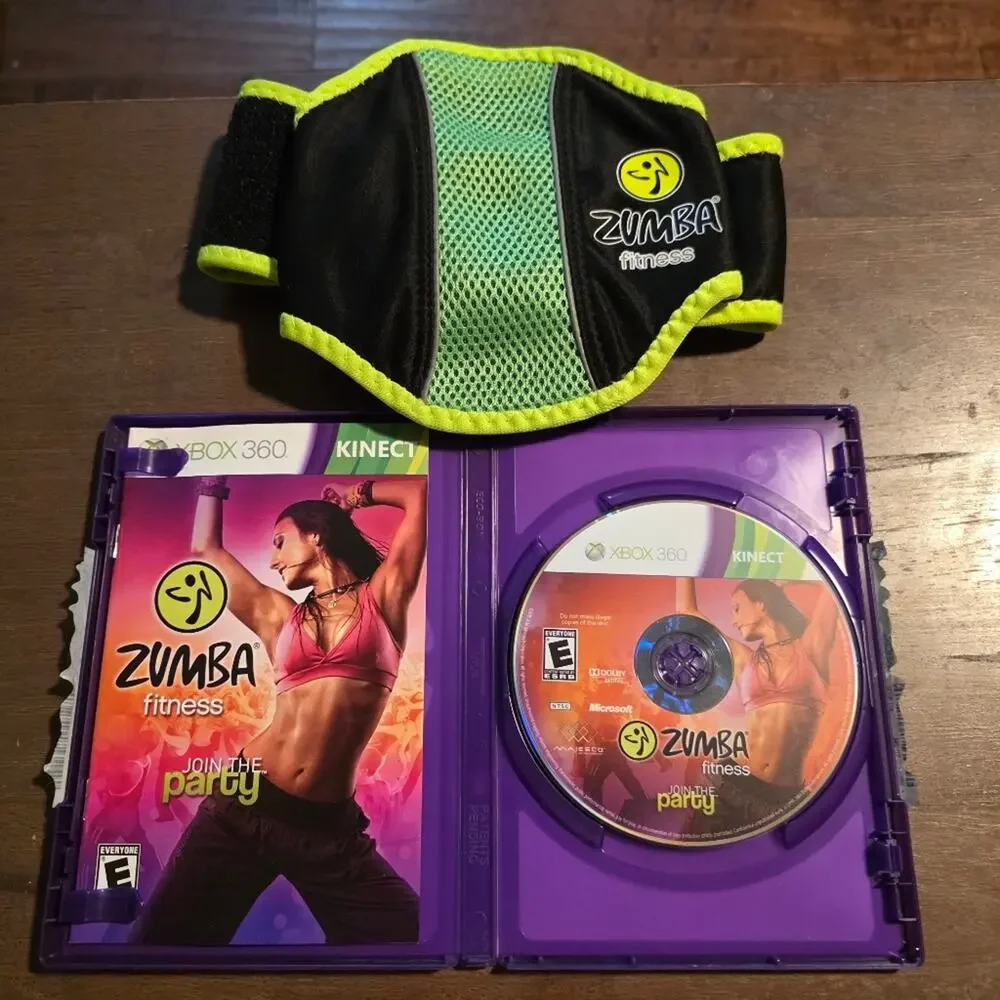 Zumba Fitness Join the Party Xbox 360 Game & Belt Bundle Kinectl